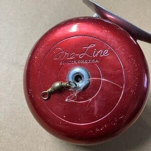 Vintage Dre-Line Automatic Fly Reel Red Boulder Colorado USA Patent 2,630,979